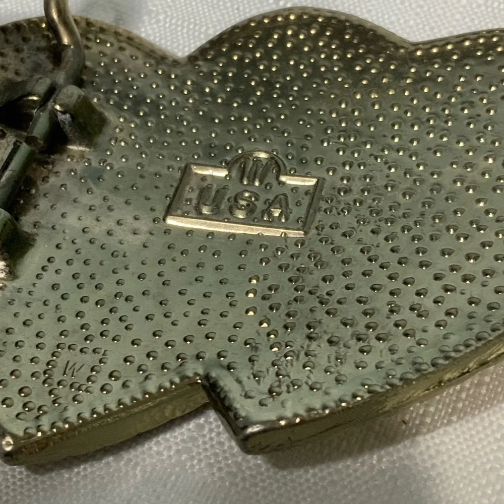 Western Brown Leather Monogrammed “Regina” Belt DBL Heart With Roses Buckle Sm